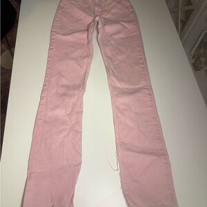 ZARA Pink Straight-Leg Jeans size4 (has stains